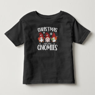T-shirt Pour Les Tous Petits Noël avec mes Gnomies Buffalo carreau rouge Gnome