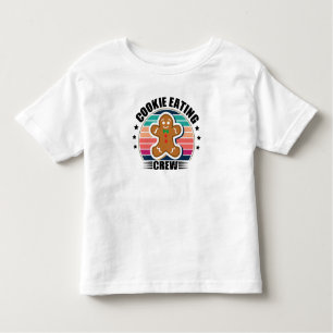 T-shirt Pour Les Tous Petits Noël Correspondant Famille Cookie Manger Équipage