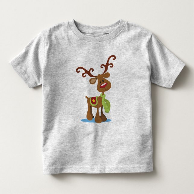 T-shirt Pour Les Tous Petits Noël des très beaux rennes| Chemise (Devant)