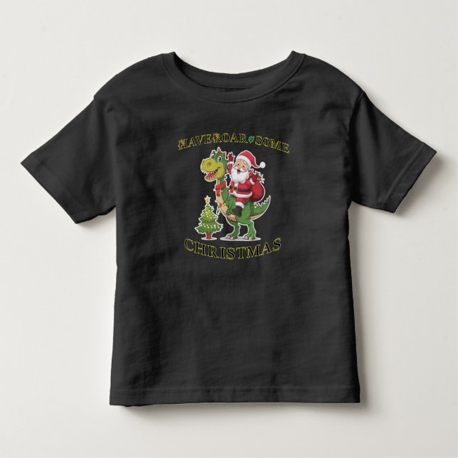 T-shirt Pour Les Tous Petits "Noël Dino-Mite : (Devant)