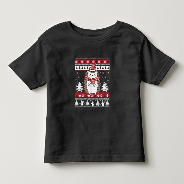 T-shirt Pour Les Tous Petits Noël du hérisson (Devant)