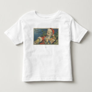 T-shirt Pour Les Tous Petits Noël GreetingSanta avec des cadeaux