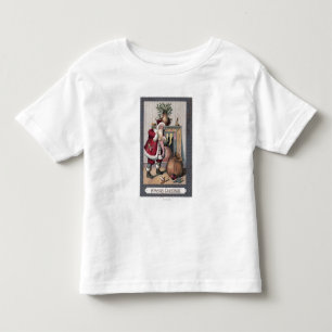 T-shirt Pour Les Tous Petits Noël GreetingSanta bourrant des bas