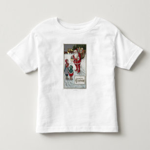 T-shirt Pour Les Tous Petits Noël GreetingSanta parlant aux enfants