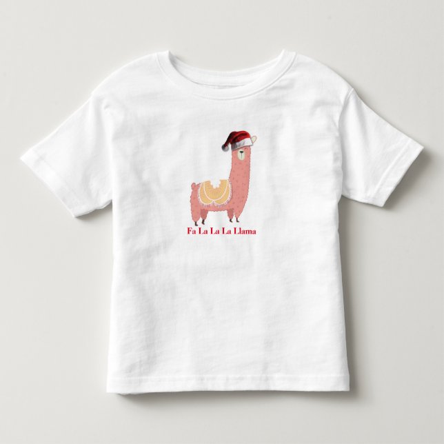 T-shirt Pour Les Tous Petits Noël Llama (Devant)