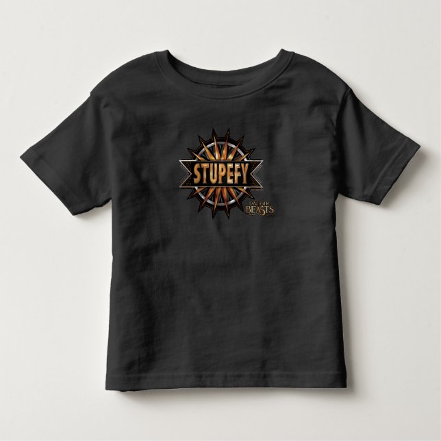 T-shirt Pour Les Tous Petits Noir & Or Stupefy Spell Graphisme (Devant)