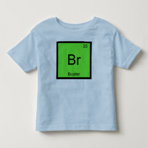 T-shirt Pour Les Tous Petits Nom de Buster Élément chimique Tableau périodique
