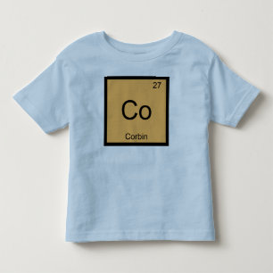 T-shirt Pour Les Tous Petits Nom de Corbin Chimie Élément Tableau Périodique