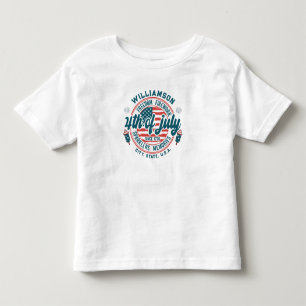 T-shirt Pour Les Tous Petits Nom de famille personnalisé Ville État emplacement