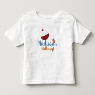T-shirt Pour Les Tous Petits Nom de la première fête d'anniversaire avec appât 