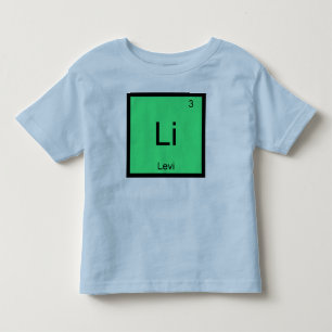 T-shirt Pour Les Tous Petits Nom de Levi Chimie Élément Tableau Périodique