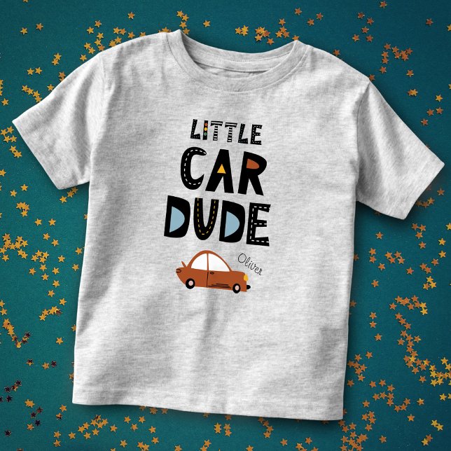 T-shirt Pour Les Tous Petits Nom de prénom de Little Car Dude (Créateur téléchargé)