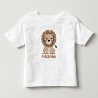 T-shirt Pour Les Tous Petits Nom des enfants Lion mignon personnalisable
