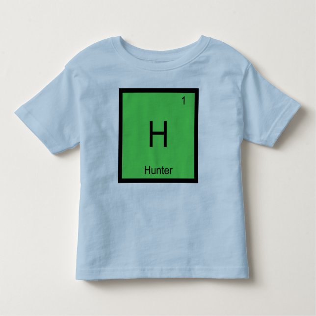 T-shirt Pour Les Tous Petits Nom du chasseur Chimie Élément Tableau périodique (Devant)
