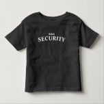 T-shirt Pour Les Tous Petits Nom du porteur de l'anneau de sécurité<br><div class="desc">Faites de votre porte-bague une sensation spéciale avec ce t-shirt de sécurité. Cliquez sur - personnaliser - pour ajouter facilement votre nom personnalisé. Design élégant noir et blanc.</div>