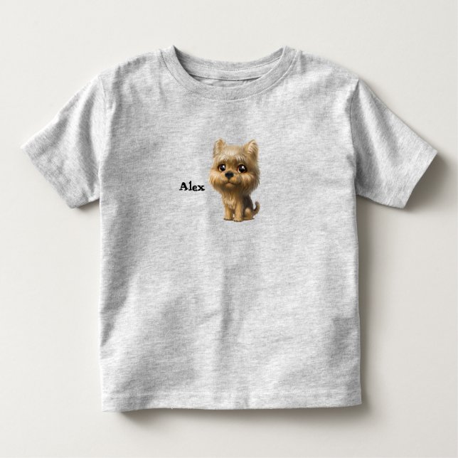 T-shirt Pour Les Tous Petits Nom personnalisé de Yorkie Puppy (Devant)