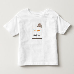 T-shirt Pour Les Tous Petits Nom personnalisé du cadre adorable de Chien de Chi