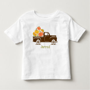 T-shirt Pour Les Tous Petits Nom personnalisé du camion de correctifs Citrouill