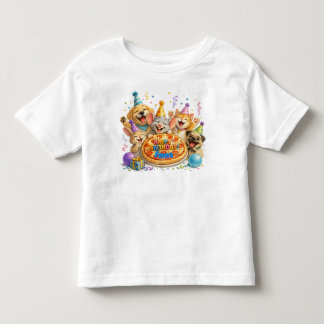 T-shirt Pour Les Tous Petits Nom personnalisé Fête d'anniversaire Pizza Party A