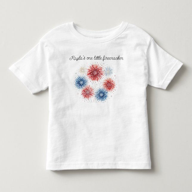 T-shirt Pour Les Tous Petits Nom personnalisé Firecracker  (Devant)
