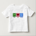 T-shirt Pour Les Tous Petits Nombres d'amour de paix<br><div class="desc">J'aime compter. 1, 2, … les maths 3 est ma chose préférée.</div>