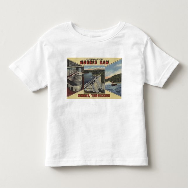 T-shirt Pour Les Tous Petits Norris, Tennessee - salutations de barrage de (Devant)