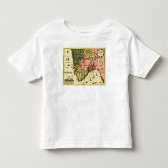 T-shirt Pour Les Tous Petits NorwayPanoramic MapNorway (Devant)