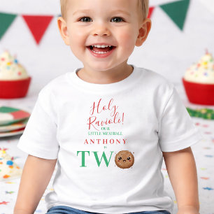 T-shirt Pour Les Tous Petits Notre petit boulet de viande a deux ans Fête d'ann