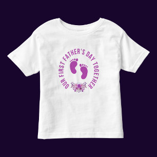 T-shirt Pour Les Tous Petits Notre première Fête des pères ensemble