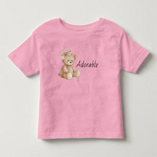 T-shirt Pour Les Tous Petits Nounours Ourson en peluche avec noeud