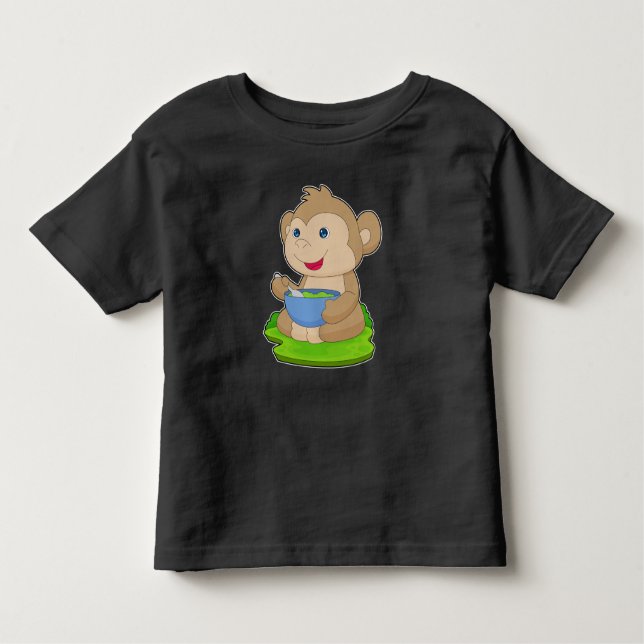 T-shirt Pour Les Tous Petits Nourriture du boeuf de singe (Devant)