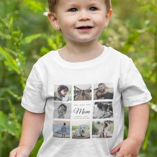 T-shirt Pour Les Tous Petits NOUS VOUS AIMONS MOM Famille Moderne 16 Photo Coll