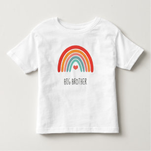 T-shirt Pour Les Tous Petits nouveau grand frère Rainbow assorti