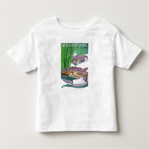 T-shirt Pour Les Tous Petits Nouveau HampshireCrab et pêcheur