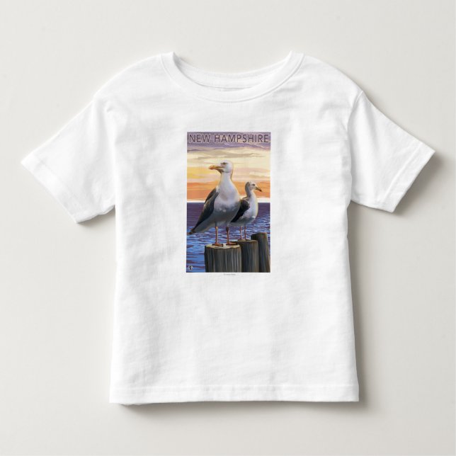 T-shirt Pour Les Tous Petits Nouveau HampshireSea triche la scène (Devant)