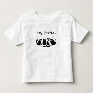 T-shirt Pour Les Tous Petits Nouveaux gens drôle Meowny Chats Noirs