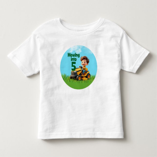T-shirt Pour Les Tous Petits Nouvel anniversaire de la tondeuse de pelouse (Devant)