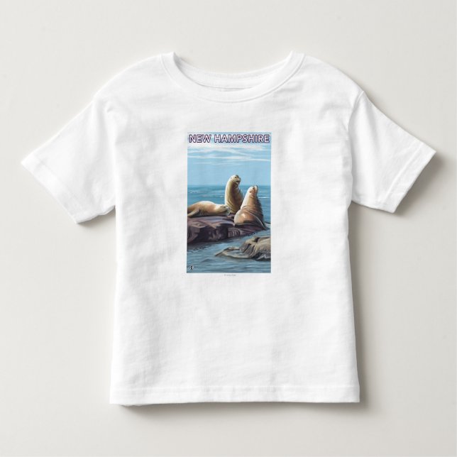 T-shirt Pour Les Tous Petits Nouvelle scène de lions de HampshireSea (Devant)