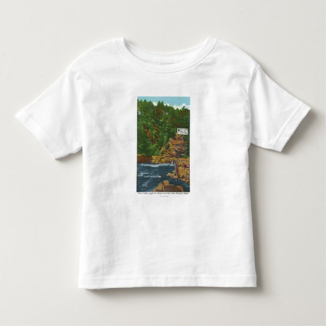 T-shirt Pour Les Tous Petits Nouvelle vue de pont de Hwy d'état d'abîme (Devant)