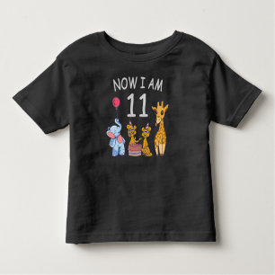 T-shirt Pour Les Tous Petits Now I, 11 ans old 11th Birthday at the Zoo