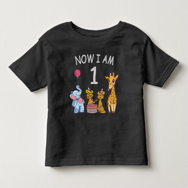 T-shirt Pour Les Tous Petits Now I le 1er jour du Birthday (Devant)