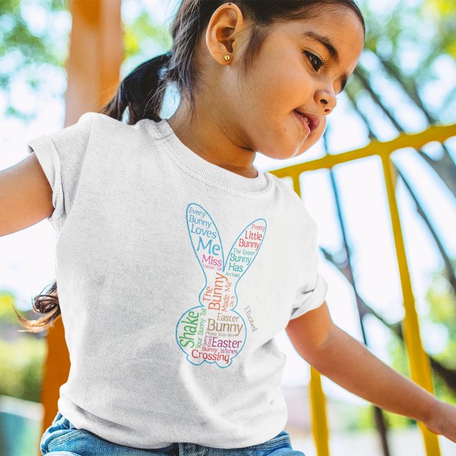 T-shirt Pour Les Tous Petits Nuage de mots graphique du lapin de (Créateur téléchargé)