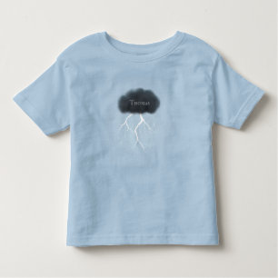 T-shirt Pour Les Tous Petits Nuage de tonnerre de jour pluvieux avec le nom de 