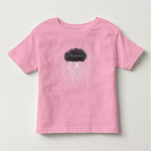 T-shirt Pour Les Tous Petits Nuage de tonnerre de jour pluvieux avec le nom du