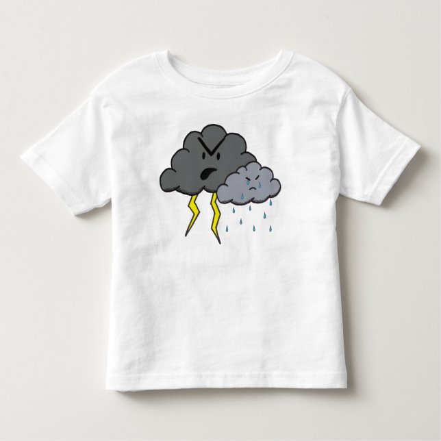 T-shirt Pour Les Tous Petits Nuage fâché (Devant)