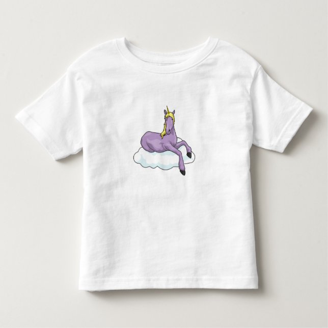 T-shirt Pour Les Tous Petits Nuage Unicorn (Devant)