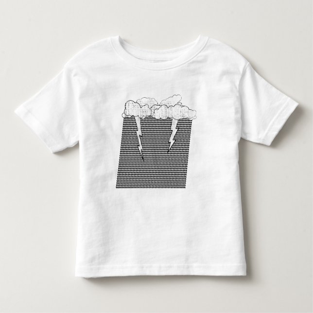 T-shirt Pour Les Tous Petits Nuageux, avec une possibilité de pied-de-poule (Devant)