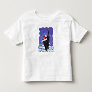 T-shirt Pour Les Tous Petits Nuit étoile Noir Chat Noël
