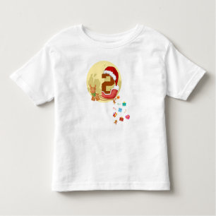 T-shirt Pour Les Tous Petits Numéro 2 Père Noël Sleigh Thème de Noël 2 ans