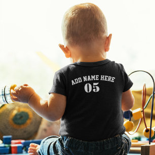 T-shirt Pour Les Tous Petits Numéro de base-ball Vintage personnalisé Rétro